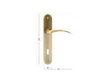Kování interiérové MILENA klika/klika 90 mm klíč bronz česaný OFS (C MIL9BBC)