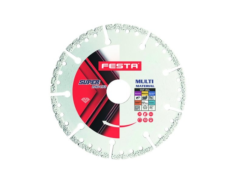 Kotouč diamantový univerzální 230 x 2 x 22,2mm FESTA - Brusivo, vrtáky, závitořezy, kartáče Brusné a řezací materiály Kotouče diamantové