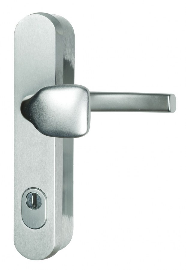Kování bezpečnostní R.101.ZA.92.F1.TB3 klika/madlo 92 mm vložka stříbrný elox F1 s překrytím - Kliky, okenní a dveřní kování, panty Kování dveřní Kování dveřní bezpečnostní