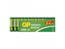 Baterie zinková B1210F - GP GREENCELL AAA R03 (balení 12 ks)