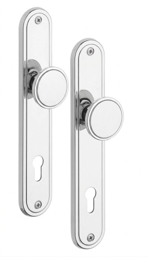 Kování 820 EXCLUSIVE knoflík/knoflík otočné 90 mm vložka chrom nerez 0100 - Kliky, okenní a dveřní kování, panty Kování dveřní Kování dveřní bezpečnostní, ochranné