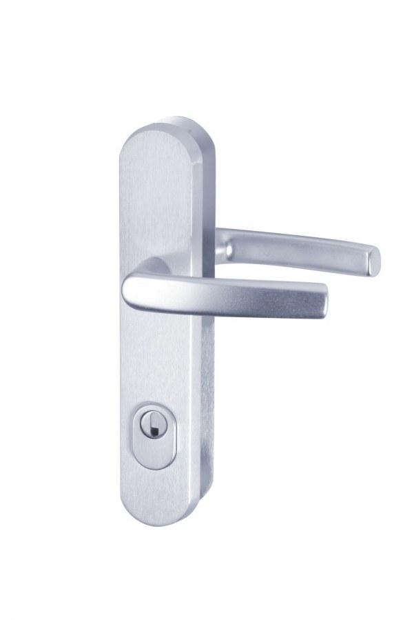 Kování bezpečnostní R.111.ZA.90.F1.TB3 klika/klika 90 mm vložka stříbrný elox F1 s překrytím - Kliky, okenní a dveřní kování, panty Kování dveřní Kování dveřní bezpečnostní