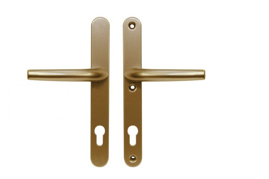 Kování pro plastové dveře RHD.002.92.F4 klika/klika 92 mm vložka bronzový elox F4 bez překrytí - Kliky, okenní a dveřní kování, panty Kování dveřní Kování dveřní mezip. hliník, bez PÚ