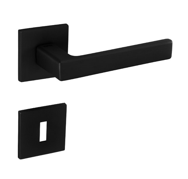 Kování rozetové SONIA-HR 3095 5S klika/klika WC černý mat BS - Kliky, okenní a dveřní kování, panty Kování dveřní Kování dveřní mezip. hliník, bez PÚ