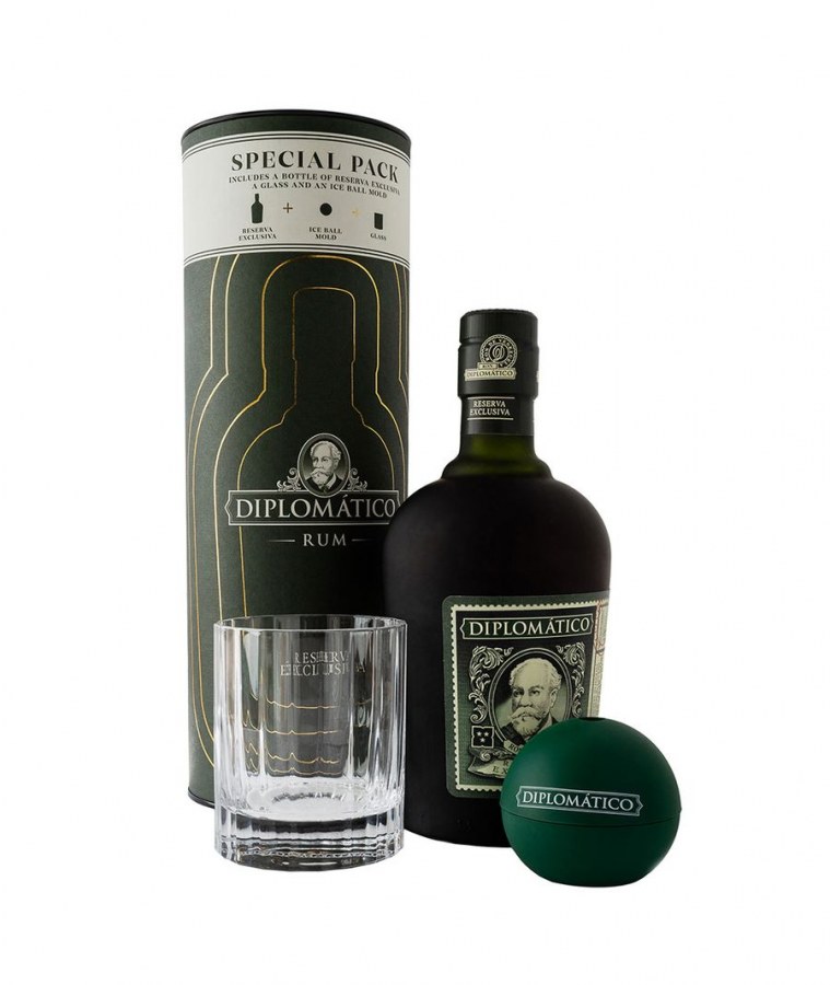 Rum Diplomatico Reserva Exclusiva 2 Skl. Gift Box Old Fashioned 0,7 l - Whisky, destiláty, likéry Rum