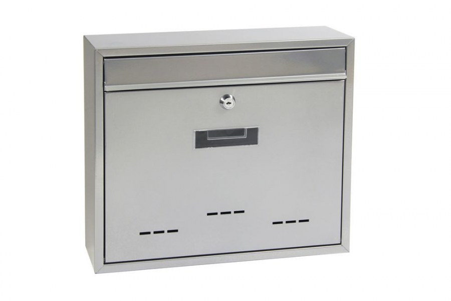 Schránka poštovní ocelová s otvory BK.31.D.S, stříbrná (RJBK31DS) - Vybavení pro dům a domácnost Schránky, pokladny, skříňky Schránky poštovní, vhozy, přísl.