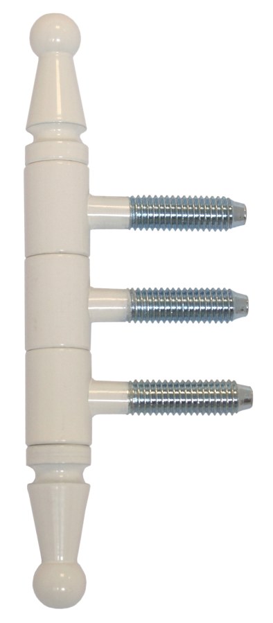 Závěs třídílný 14 x 60 UR01 M8/34,5 kompletní závěs, pravo-levý, bílý - Kliky, okenní a dveřní kování, panty Závěsy (panty) Závěsy dveřní