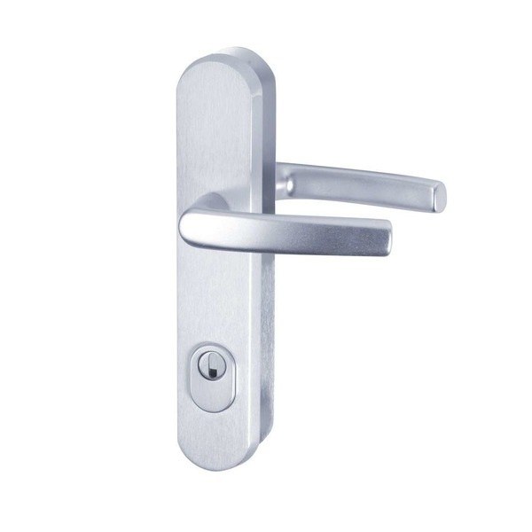 Kování bezpečnostní R.111.ZA.92.F1.TB2 klika/klika 92 mm vložka stříbrný elox F1 s překrytím - Kliky, okenní a dveřní kování, panty Kování dveřní Kování dveřní bezpečnostní