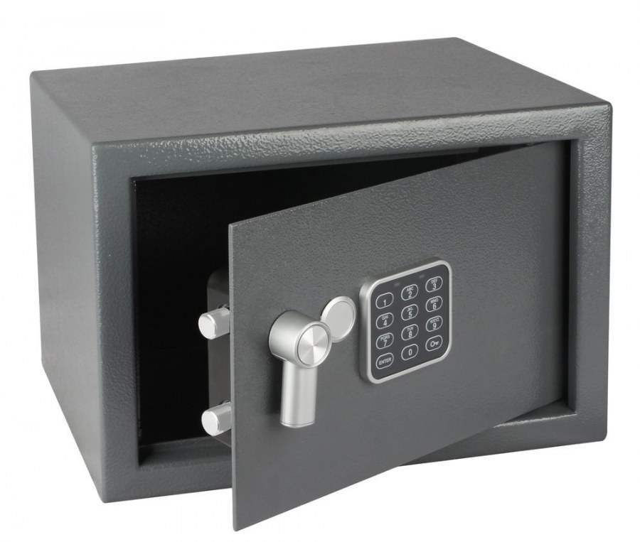 Sejf ocelový s elektronickým zámkem RS.25.EDK, šedý - Vybavení pro dům a domácnost Schránky, pokladny, skříňky Pokladny, trezory