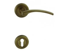 Kování rozetové LAURA-R klika/koule vložka levá česaná bronz OFS