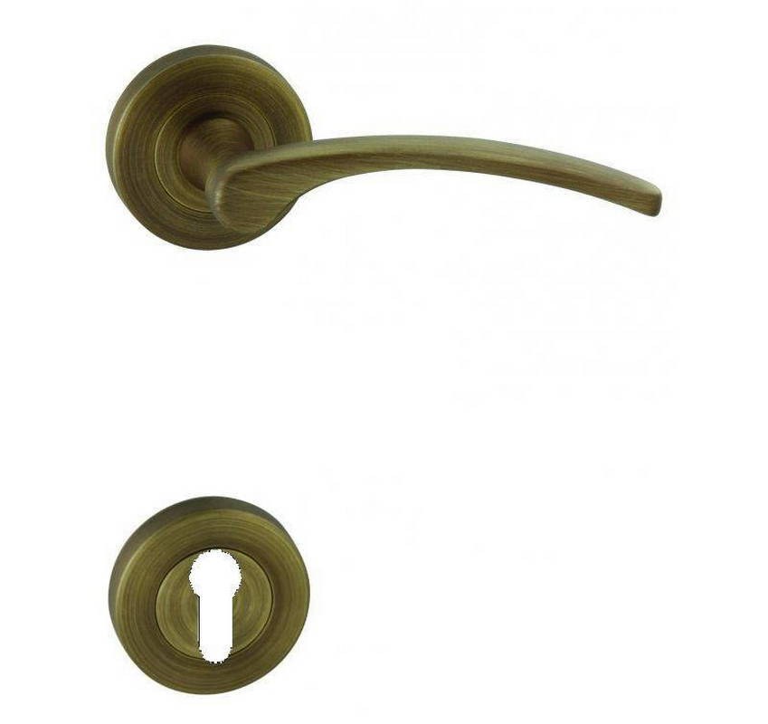 Kování rozetové LAURA-R klika/koule vložka levá česaná bronz OFS - Kliky, okenní a dveřní kování, panty Kování dveřní Kování dveřní mezip. bronz, čni