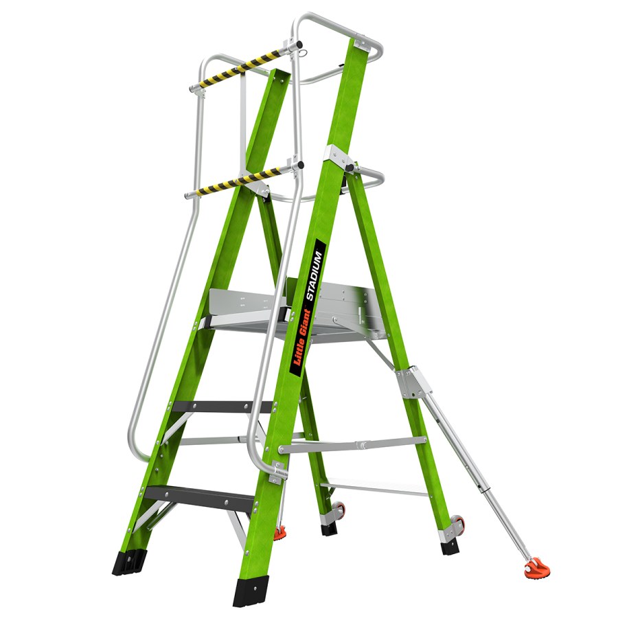 Žebřík plošinový, Stadium Ladder 3 Step, FG 150KG - Žebříky, manipul.technika, kolečka Žebříky Žebříky Little Giant Plošinové