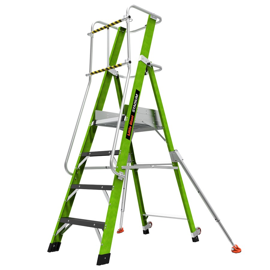 Žebřík plošinový, Stadium Ladder 4 Step, FG 150KG - Žebříky, manipul.technika, kolečka Žebříky Žebříky Little Giant Plošinové