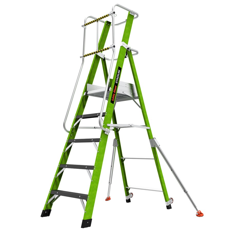 Žebřík plošinový, Stadium Ladder 5 Step, FG 150KG - Žebříky, manipul.technika, kolečka Žebříky Žebříky Little Giant Plošinové