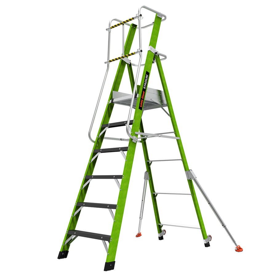 Žebřík plošinový, Stadium Ladder 6 Step, FG 150KG - Žebříky, manipul.technika, kolečka Žebříky Žebříky Little Giant Plošinové