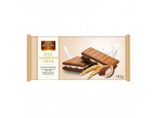 Sušenky - sendvič, kakaové se smetanovou náplní 185 g