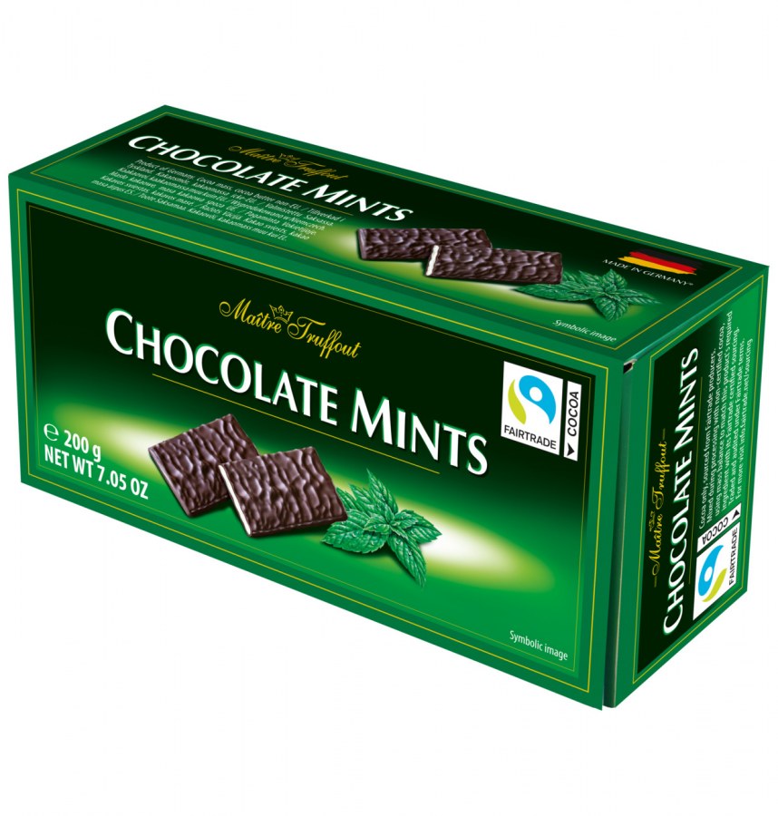 Čokoláda hořká s mentolem, plátky 200g - Delikatesy, dárky Čokolády, bonbony, sladkosti