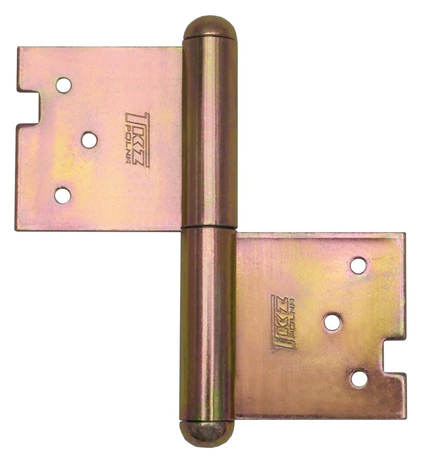 Závěs dveřní 100 P kompletní závěs, pravý, zinek žlutý - Kliky, okenní a dveřní kování, panty Závěsy (panty) Závěsy dveřní