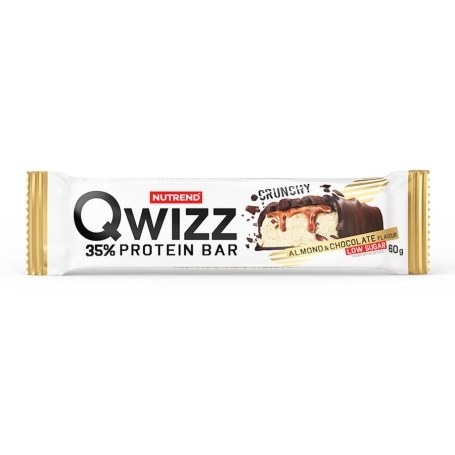 Tyčinka proteinová Qwizz protein bar - mandle + čokoláda 60 g - Delikatesy, dárky Delikatesy
