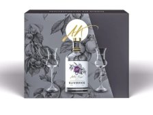 Slivovice v luxusním dárkovém balení, 47%, 1 x 0,5 l + 2 skleničky Anton Kaapl
