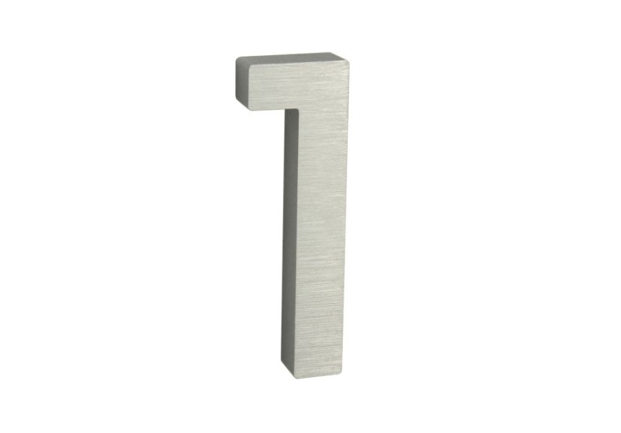Číslice domovní RN.100LV.1.AL.3D stříbrná matná, v. 100 mm - Kliky, okenní a dveřní kování, panty Kování domovní a doplňky Číslice, písmena