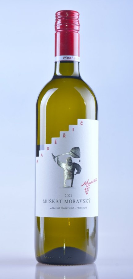 Víno MUŠKÁT MORAVSKÝ 2021 MZV polosuché, 0,75 l, č.š. 1040 - Víno tiché Tiché Bílé
