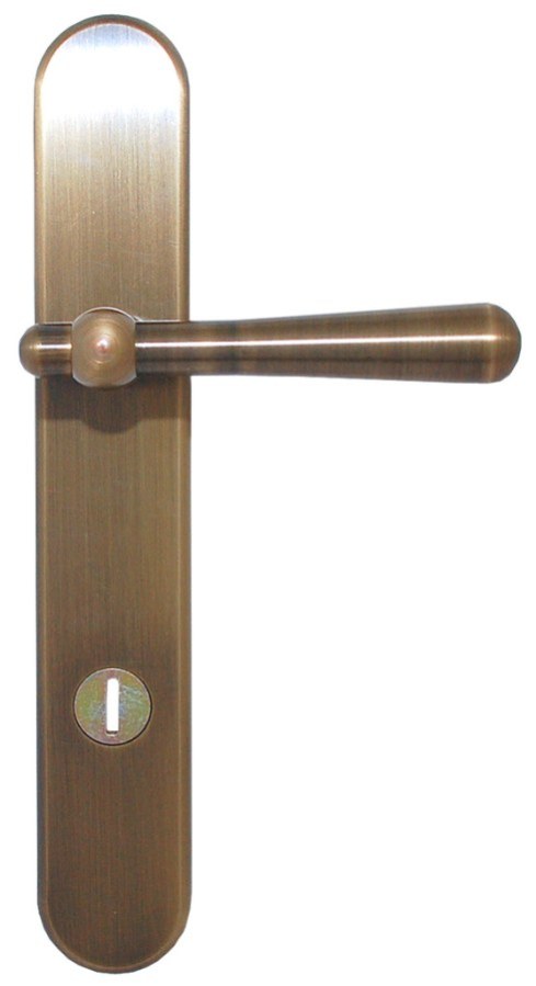 Kování bezpečnostní CASUAL klika/klika 90mm vložka LEVÁ starobronz - Kliky, okenní a dveřní kování, panty Kování dveřní Kování dveřní bezpečnostní