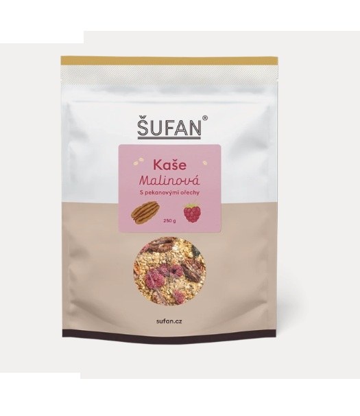 Kaše pekanovo malinová - 250 g ŠUFAN Kaše pekanovo malinová - 250 g ŠUFAN - Delikatesy Ořechy, sušené ovoce, müsli, kaše