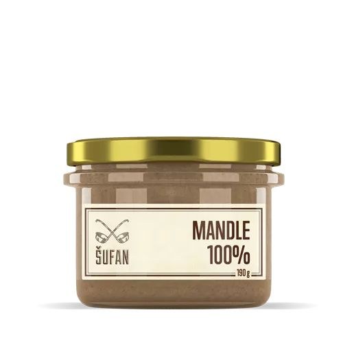 Máslo mandlové - 190 g ŠUFAN - Delikatesy, dárky Čokolády, bonbony, sladkosti