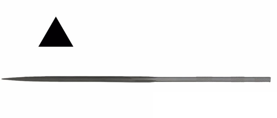 Pilník jehlový tříhranný nízký PJTn 160/2 5,3x2,2 mm