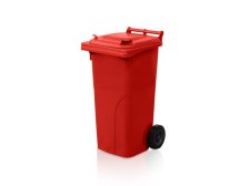 Nádoba plastová - popelnice 120 l červená