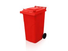 Nádoba plastová - popelnice 240 l červená