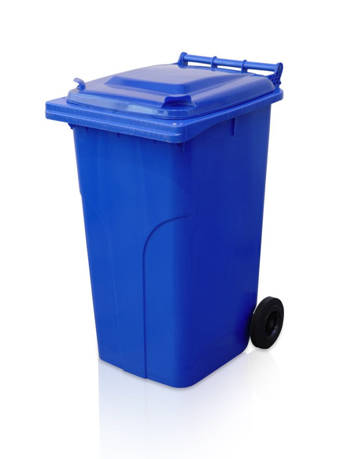 Nádoba plastová - popelnice 240 l modrá - Zednické nářadí, zahrada, nádoby Nádoby, kontejnery, vany