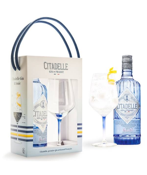Gin Citadelle Original 1 sklenice Gift Box 0,7 l 44% - Whisky, destiláty, likéry Ostatní lihoviny