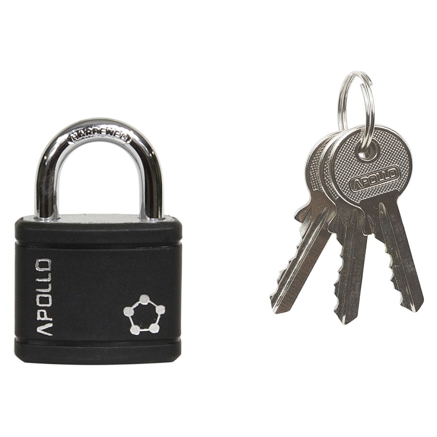 Zámek visací ocelový RV.APOLLO.35.CRN černý (balení 6 ks) - Vložky,zámky,klíče,frézky Zámky visací Zámky visací obyčejné