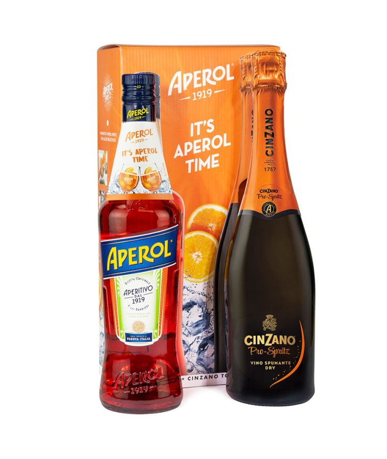 Aperol Bitter 11 % 0,7 l+ Cinzano ToSpritz 0,75 l 11,5% Pack
