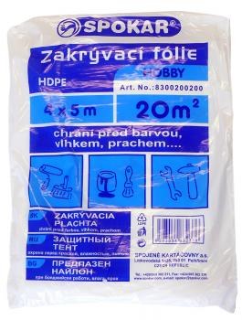 Fólie zakrývací 4x5 m HDPE - Zednické nářadí, zahrada, nádoby Obaly, plachty, folie, pytle