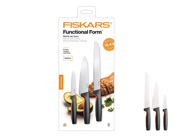 Set nožů startovací 3 ks FunctionalForm 1057559 FISKARS - Vybavení pro dům a domácnost Nože Nože kuchyňské, řeznické, universal