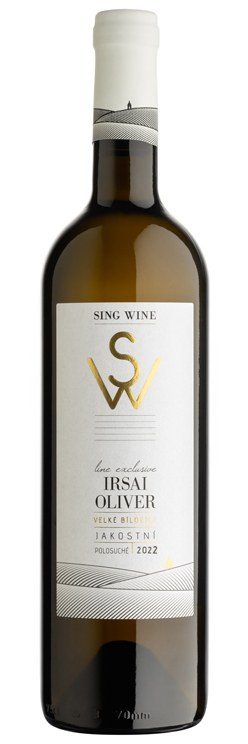 Víno Irsai Oliver 2022 K polosuché, 0,75 l č. š. 07-22 z.c. 8,6 g/l alk.12,0 %