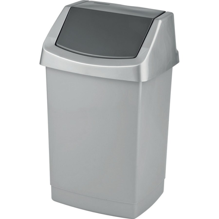 Koš na odpadky 25l, Click, stříbrný / granitový - Vybavení pro dům a domácnost Koše odpadkové, na prádlo, nákupní