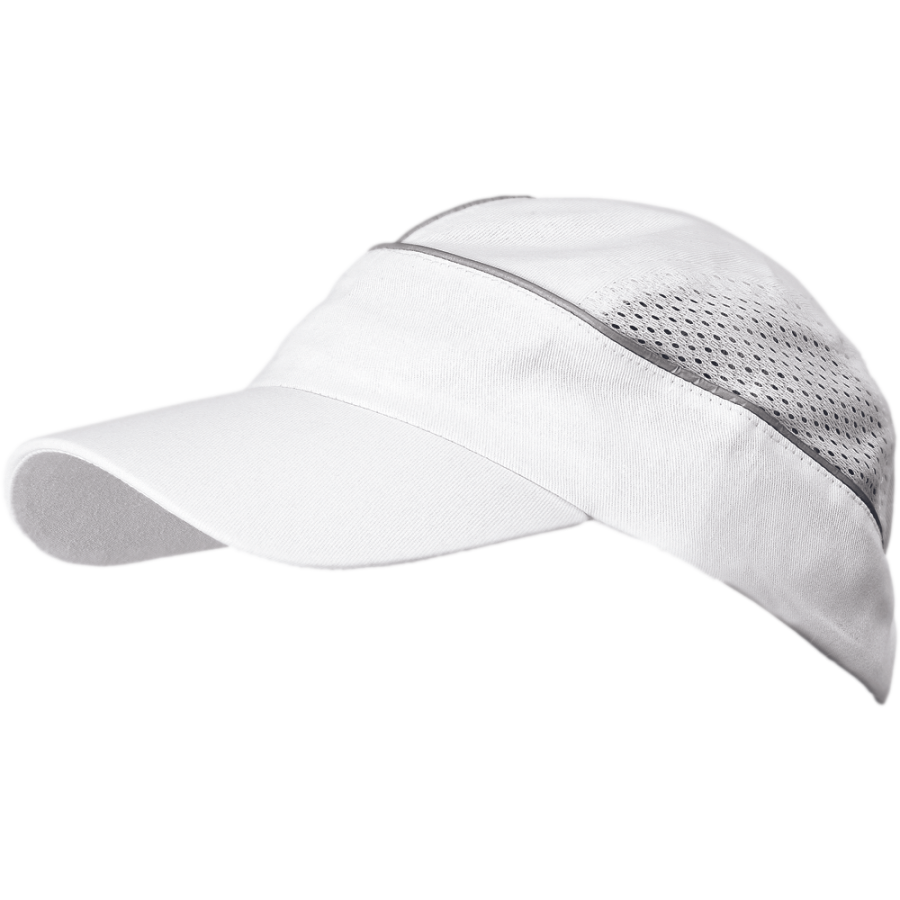 Čepice kšiltovka ALZETTE bílá stříbrný proužek