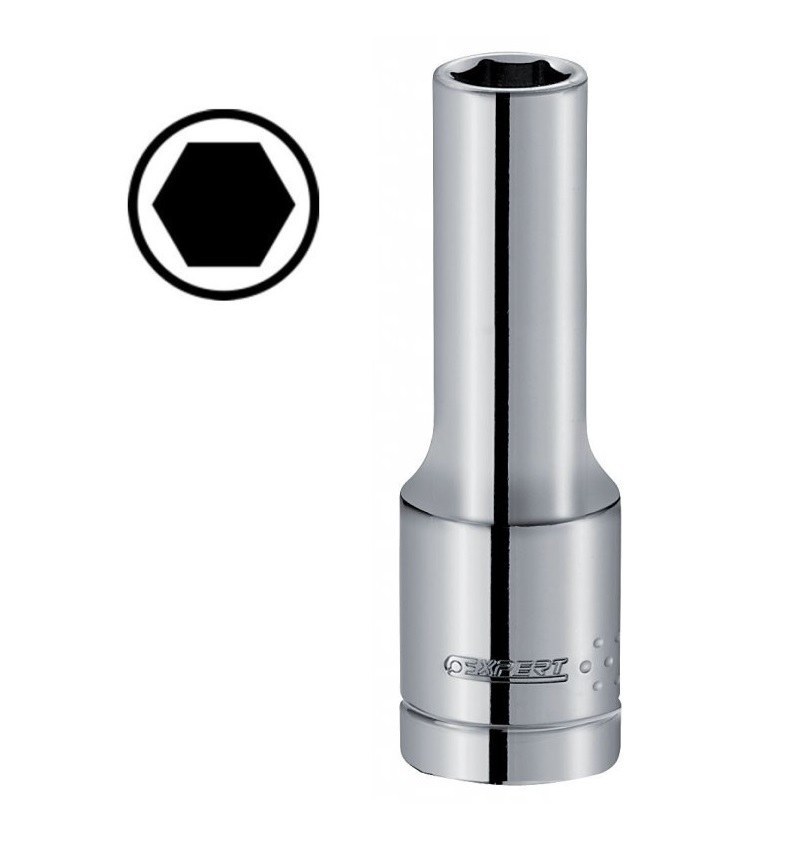 Hlavice prodloužená 7 mm 1/4" 6hranná