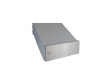 Schránka poštovní DLS D-041 nerez/šedá šikmá s proměnlivou hloubkou 300x110x230-380 mm