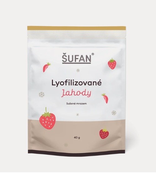 Jahody lyofilizované 40 g ŠUFAN - Delikatesy Ořechy, sušené ovoce, müsli, kaše