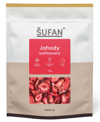 Jahody lyofilizované 40 g ŠUFAN Jahody lyofilizované 40 g ŠUFAN - Delikatesy, dárky Čokolády, bonbony, sladkosti