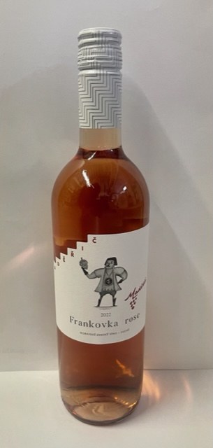 Víno Frankovka rosé 2022,moravské zemské suché, č. š. 2133, 0,75 l alk.11,5% - Víno tiché Tiché Růžové
