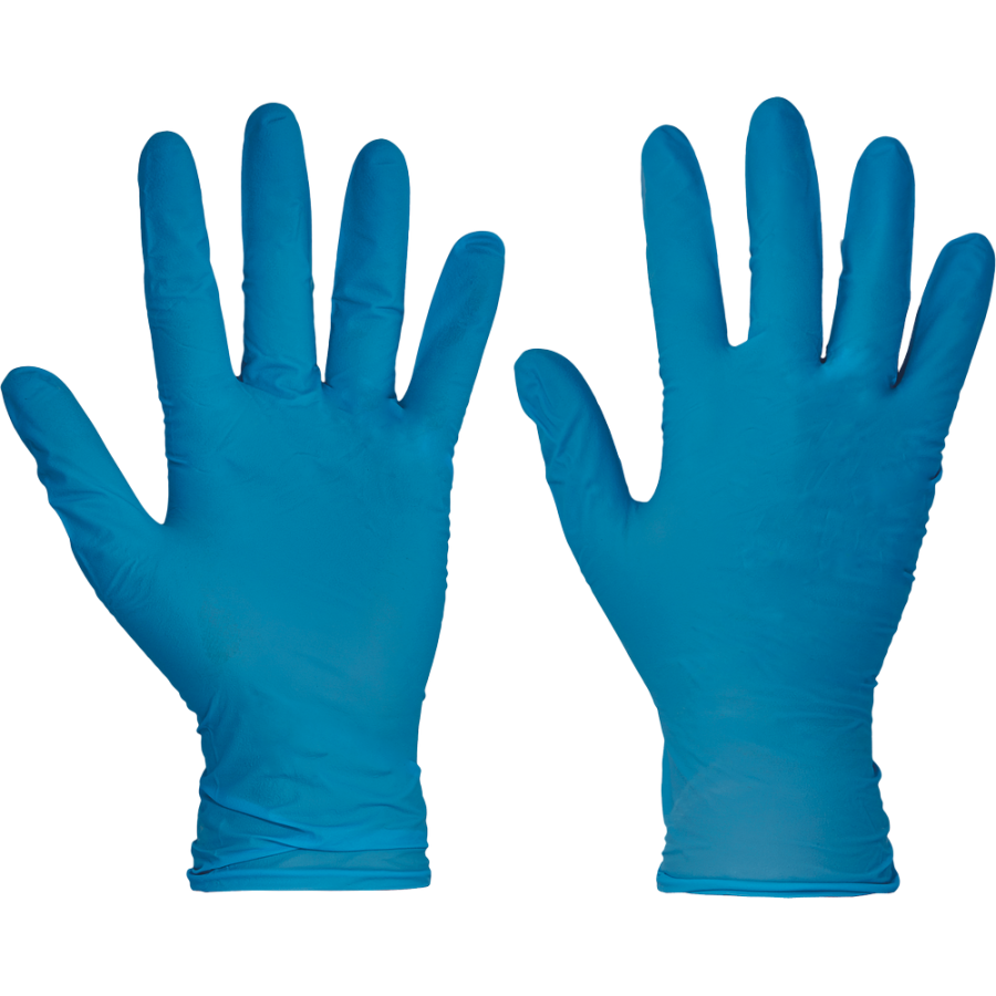 Rukavice jednorázové SPOONBILL nepudrované modré velikost XL box-200 ks - Pomůcky ochranné a úklidové Pomůcky ochranné Rukavice pracovní