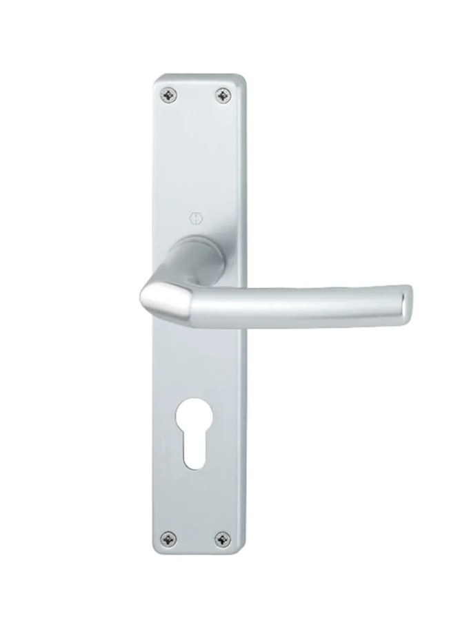 Kování interiérové BIRMINGHAM klika/klika 8/72 mm vložka stříbrný elox F1 54 mm TS 37-42 mm ESO - Kliky, okenní a dveřní kování, panty Kování dveřní Kování dveřní mezip. chrom, nikl, nerez