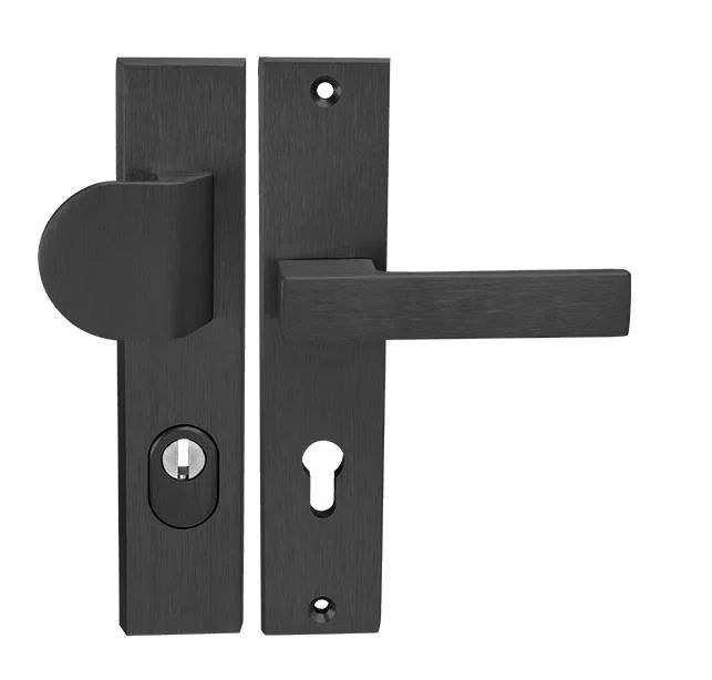 Kování bezpečnostní AXA-OMEGA 2 PLUS klika/klika 72 mm vložka ČERNÁ F8 - Kliky, okenní a dveřní kování, panty Kování dveřní Kování dveřní bezpečnostní