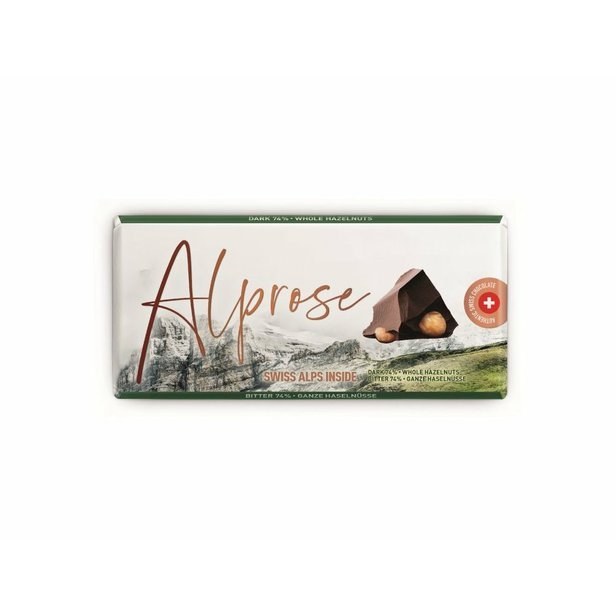 Čokoláda hořká 74% s oříšky Alprose 300 g
